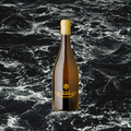 A bottle of 2021 Sigurd Reserve Semillon wine positioned against a dark, wavy background.