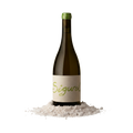 Wine bottle labeled 'Sigurd' Chenin Blanc Clare Valley on a chalk soi background